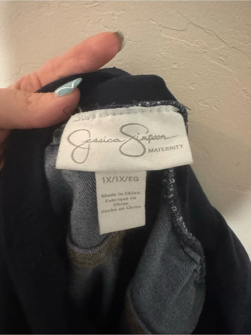 Jessica Simpson Maternity Womens Size 1XL Dark Wash Pull On